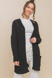 Cable knit oversized cardigan