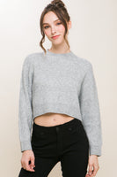 Wool blend cropped sweater